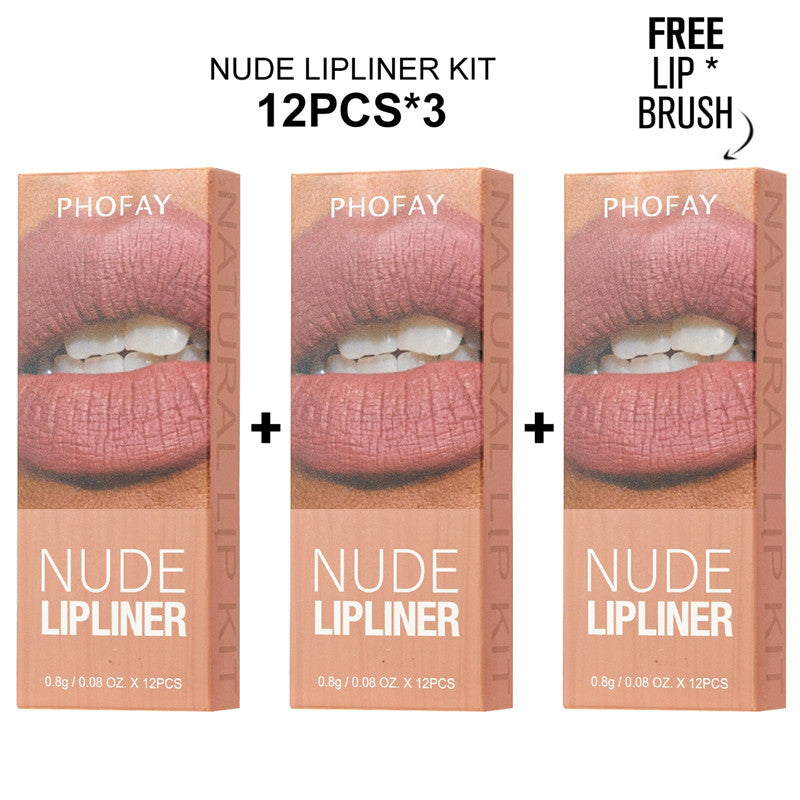 Kit de delineador de labios nude PHOFAY